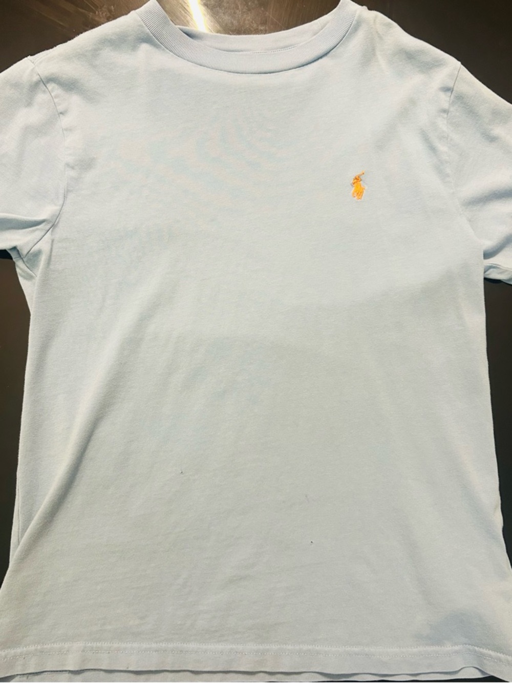 Ralph Lauren Light Blue Short Sleeve Crew T-Shirt with Yellow Pony